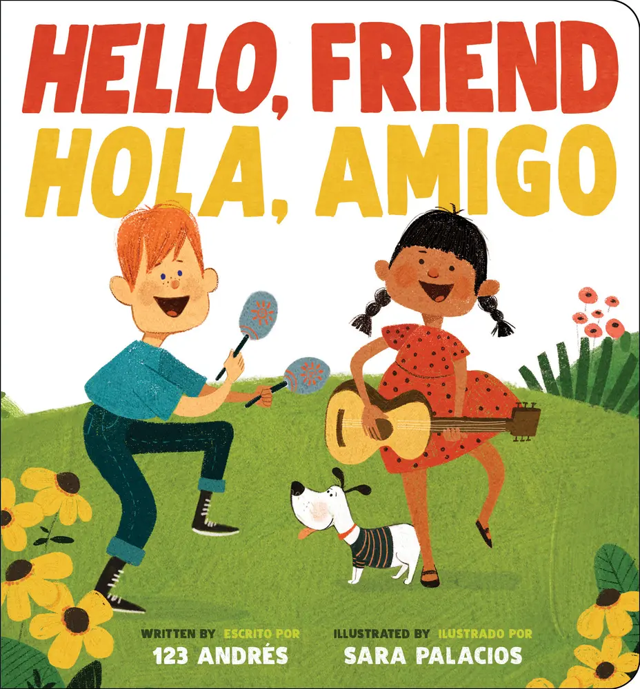USED Book - Hello, Friend / Hola, Amigo (Scholastic Bilingual) by 123 Andrés (Board book) - Spanish