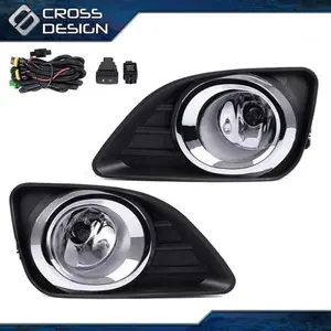 CROSSDESIGN Fit For 10-11 Toyota Camry Clear Lens Fog Lights Driving Bumper Lamp W/ Switch