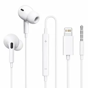 Classic Wired Earbuds for iPhone Lightning Connector / 3.5mm Audio Jack
