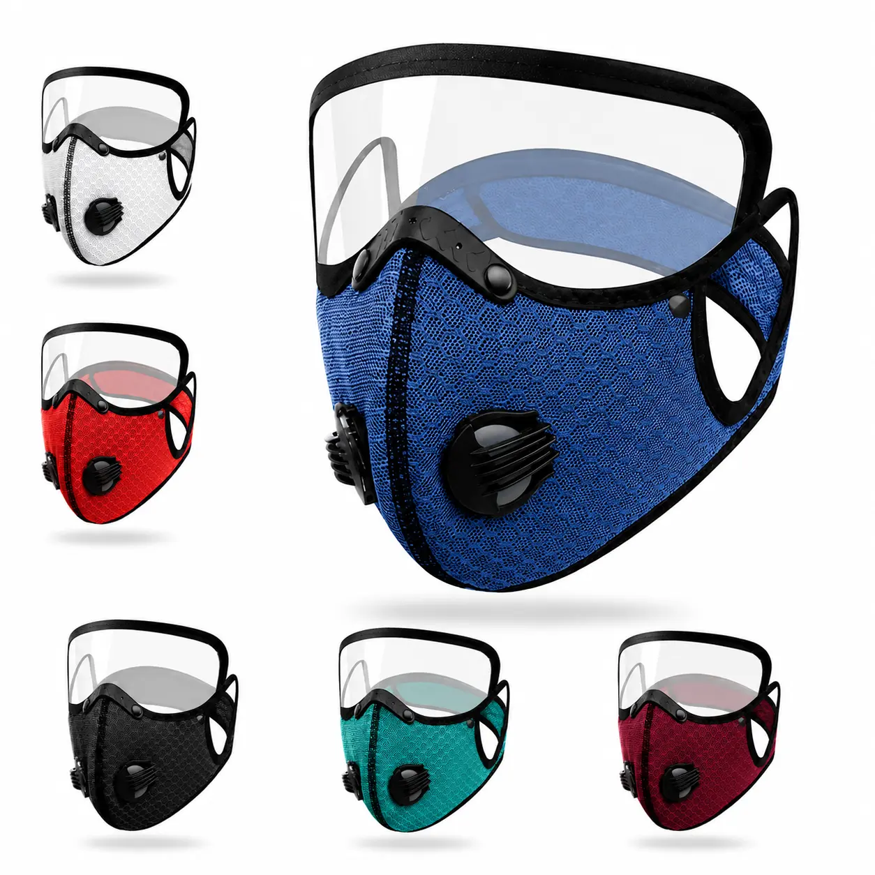Reusable Carbon Filter Dust Mask, Breathable Adjustable Mask with Detachable Design for Running, Workout, Motorcycle & Gardening