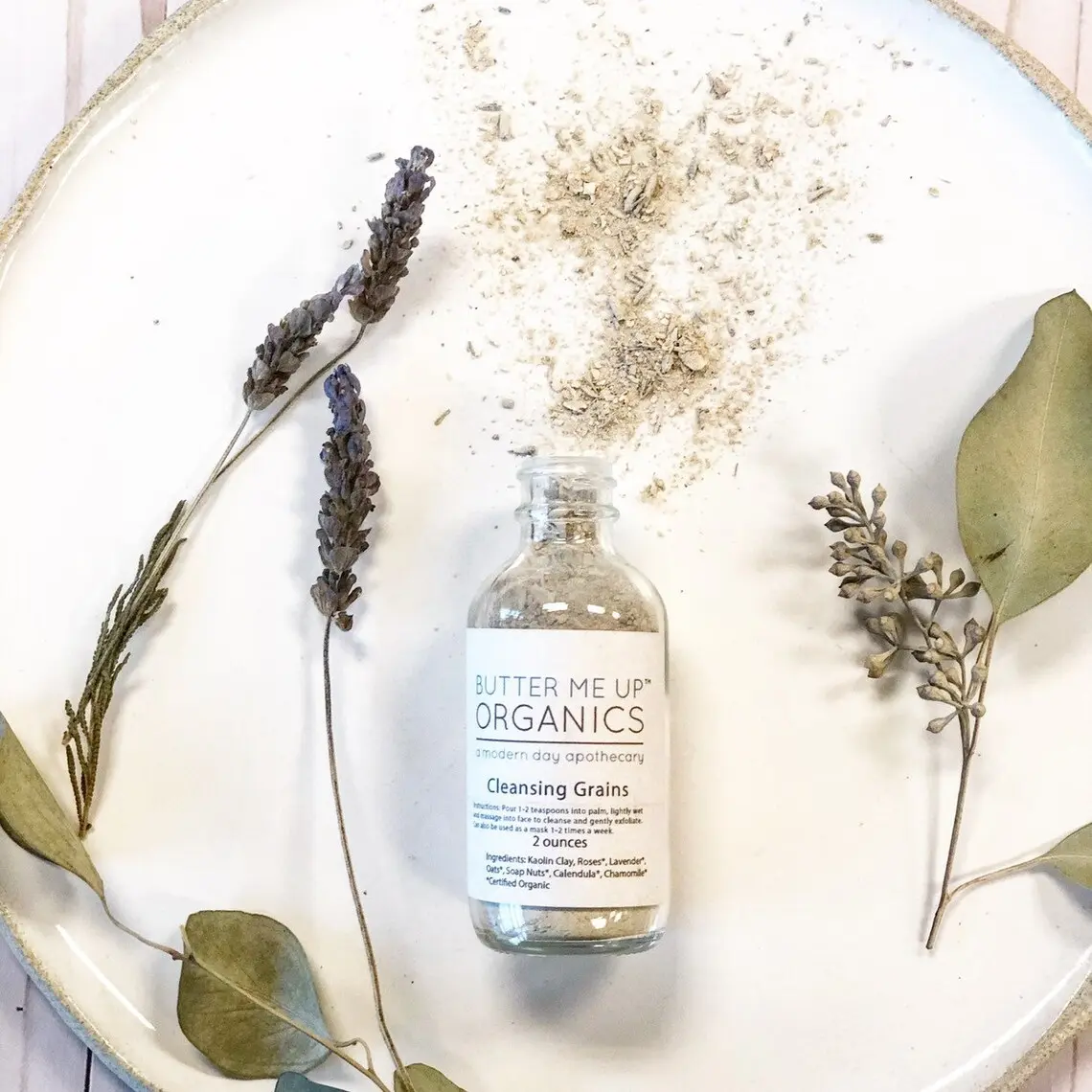 Cleansing Grains / Organic Face Scrub / Facial Wash / Exfoliant / Exfoliate Alcohol Free Hydrating