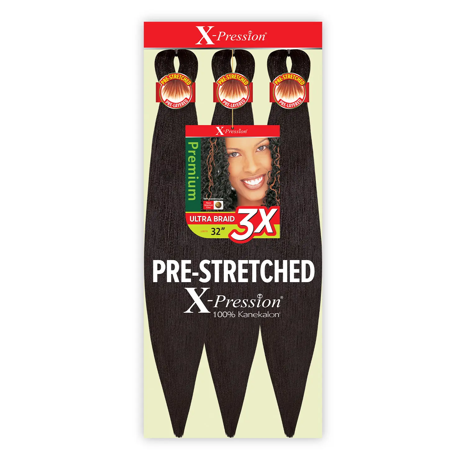 Outre Braids X-Pression Kanekalon 3X Pre Stretched Ultra Braid 32" Outre Braids X-Pression Kanekalon 3X Pre Stretched Ultra Braid 32"