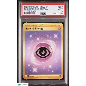 2023 —Basic Psychic Energy #207 Pokemon 151—Hyper Rare Holo PSA 9