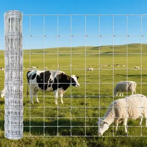 Cattle Fence 5ft x 164ft Heavy Zinc Coating Farm Fence,Galvanized Field Wire Fencing Deer Fence,Goat Fence,Hog Wire Fencing for Yard Livestock & Animals Protection