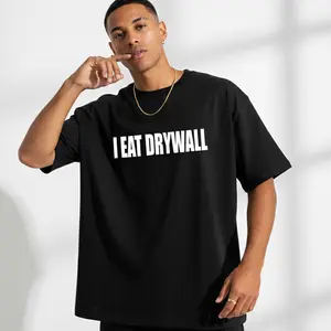 I Eat Drywall Funny Meme Men'S T-Shirt - , Short Sleeve, Crew Neck in Black Comfortable & Breathable for Casual Wear, Sizes S-3XL Clothes