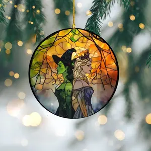 Elphaba and Glinda Besties Acrylic Ornament, Wicked Christmas Ornament, Wicked Movie