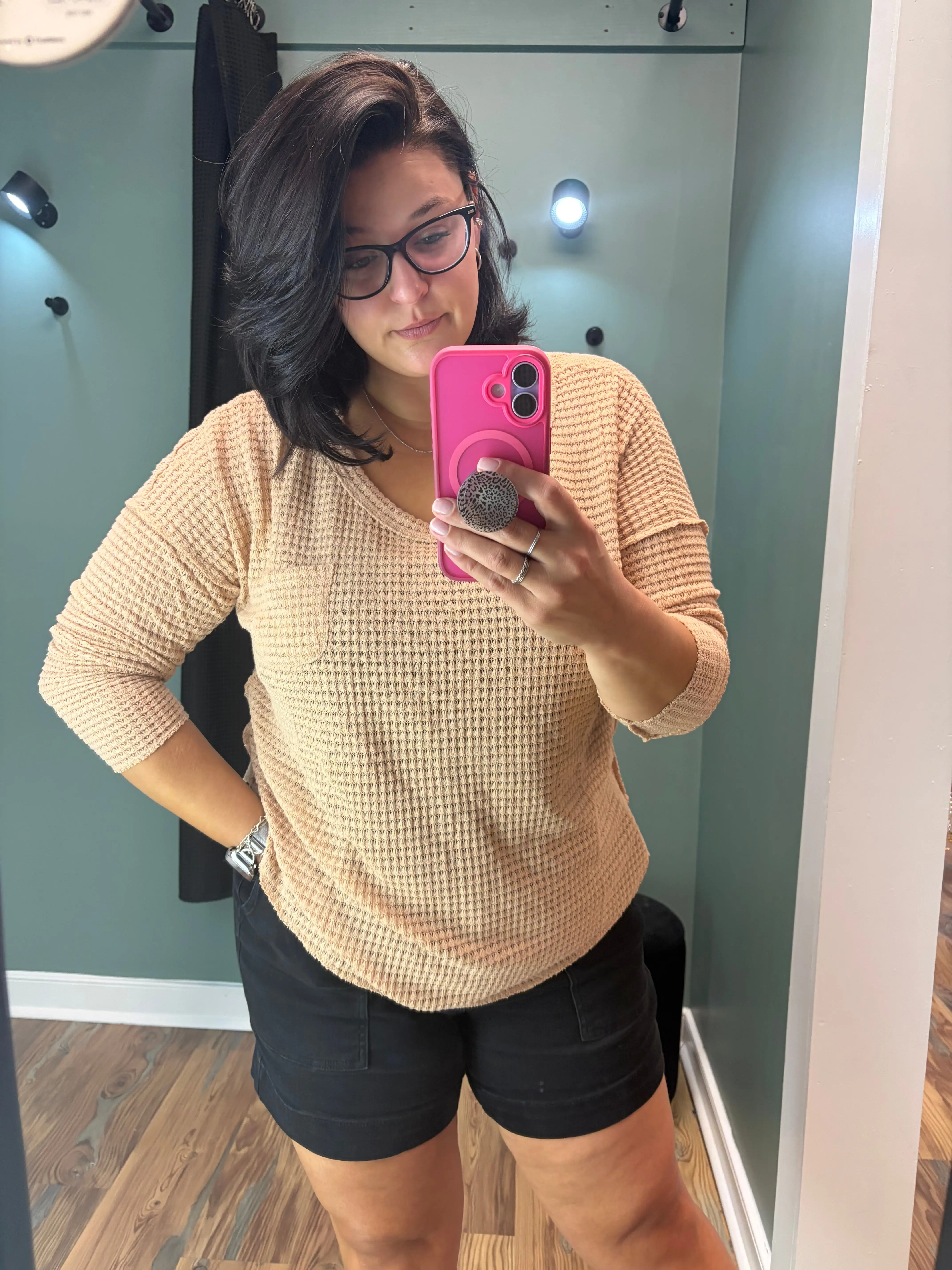 Tan Waffle Long Sleeve