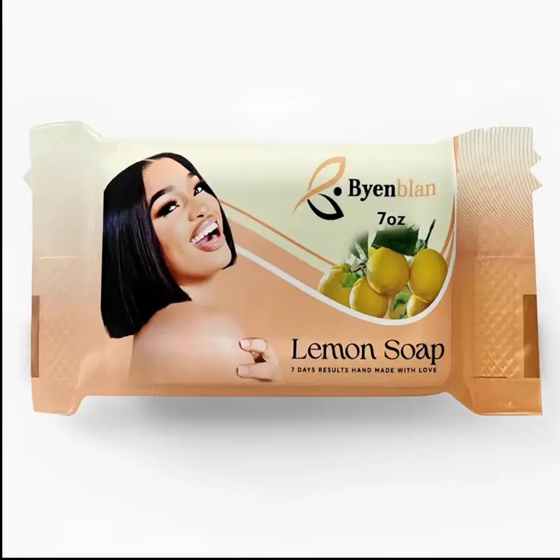 Byenblan Brightening Lemon Cleanser, 7oz Body Care Soap for Face & Body - Moisturizing, Hydrating, Scented Formula