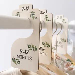 Wooden Baby Closet Dividers, 8 Counts/set Wooden Baby Clothes Separator, Home Organizer for Wardrobe, Clothes Hanger Organizers, Closet Organization