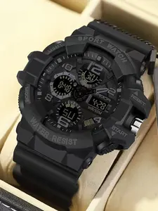 Men's Sporty Digital Watch, Fashionable Glow in the Dark Multi-function Electronic Watch for Men, 2024 New Trendy All-match & Exquisite Watch for Birthday Gift for Boyfriend with Box