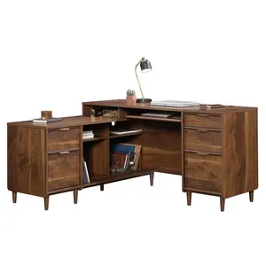 Sauder Clifford Place L-Shaped Desk with 3 Drawers & Slide-Out Keyboard Shelf for Home Office