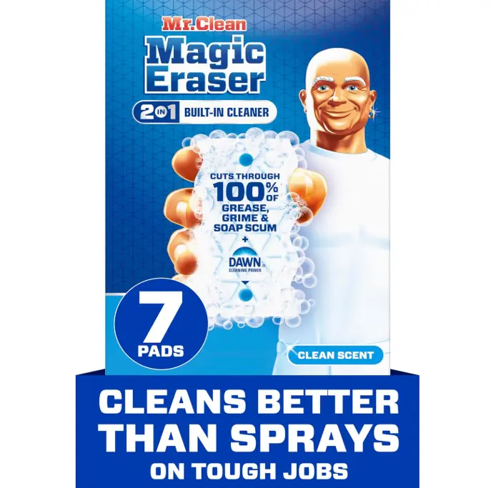 Mr. Clean Magic Eraser Foaming Sponge, All Purpose Cleaner, Dawn Cleaning Power, Ultra Foamy, 7ct