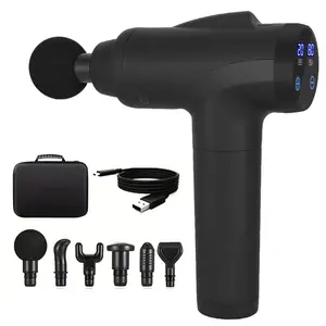 Electric Massager Rechargeable for Christmas Gift, 1 Set Handheld Automatic Body Muscle Massage Guns with 6 Accessories, Body Massager, Back Massager, Professional Muscle Massage Machine for Home & Travel
