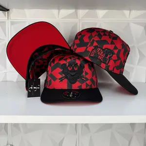 Black Panther SnapBack hat-red camo