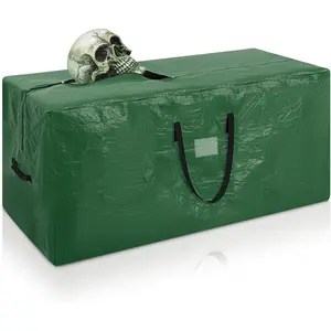 Christmas 12ft Skeleton Storage Bag Fit up to 12ft Skeleton Christmas Tree Storage Bag Heavy Duty  Container with Durable Handles and Dual Zipper Totes 65 x 30 x 30 Inch(Green)