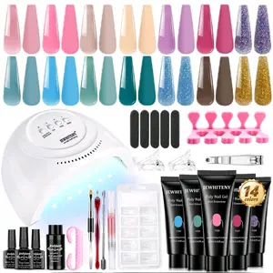 Jewhiteny 14 Colors Poly Gel Nail Kit for Perfect Manicure