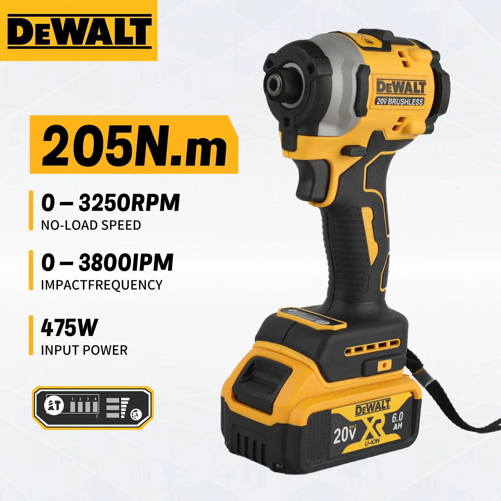 2026 NEW DEWALT DCF850 Impact Driver Electric Driver 20V Lithium Battery brushless battery screwdrivers High Torque power tool maximum tools