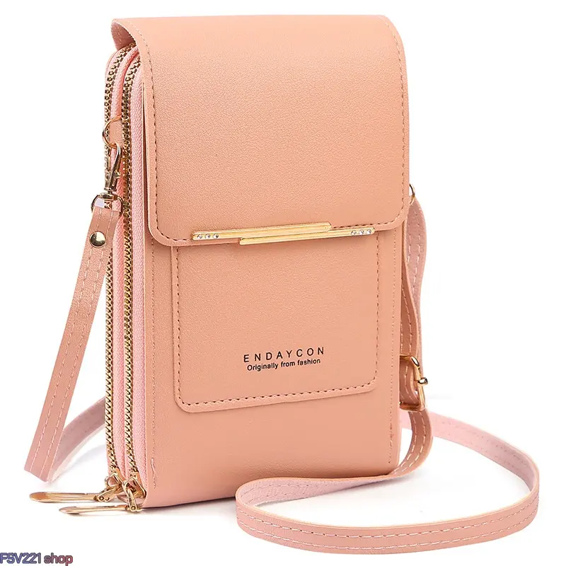 Women's Small Leather Touch-Screen Crossbody Phone Bag - Multi-Functional Wallet Purse with Card Slots, Convertible Shoulder Style for Daily Travel, Errands, Crossbody Bag, Purses Crossbody Bag campingessentials