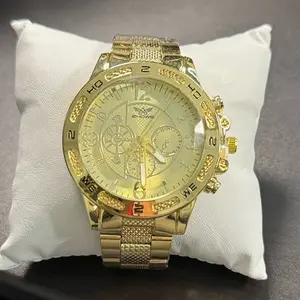 Golden Empire Titan Watch – Luxury Men’s Gold Stainless Steel Quartz Watch