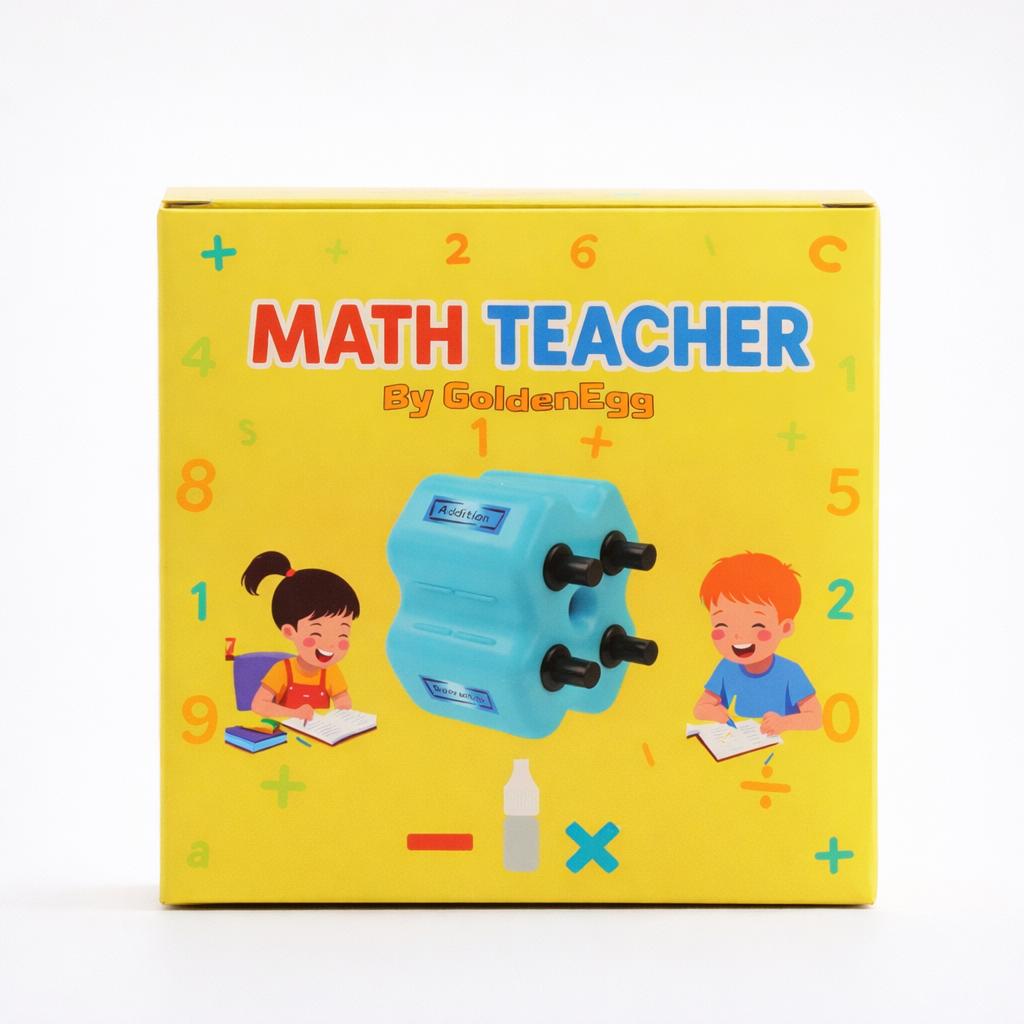 Math Teacher 4 in 1 Math Roller Stamp, Addition Subtraction Multiplication Practice Tool, Math Stamp Roller for Kids Ages 5-9 Classroom Home Use, Math Gift for Kids | GoldenEgg Math Teacher 4 in 1 Math Roller Stamp, Addition Subtraction Multiplication Practice Tool, Math Stamp Roller for Kids Ages 5-9 Classroom Home Use, Math Gift for Kids | GoldenEgg