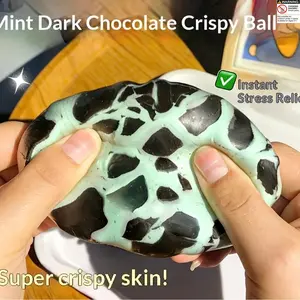 Crispy Mint Dark Chocolate Squeeze Decompression Ball, Medium Soft and Hard, Noise Reduction, Collectible Gift, Sensory Toy, Handmade, Stress Balls