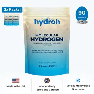 Hydroh Molecular Hydrogen Tablets – Unflavored Supplement| 3-Pack Bundle | Antioxidant Support & Deep Hydration | 150 Effervescent Tablets