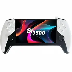 SF3500 Retro Handheld Game Console - Performance Upgrade: A handheld game console with a  HD 5.5-inch IPS screen, featuring multiple games, classic video game support for TV connection, 14+ emulators, and 5-hour battery life.