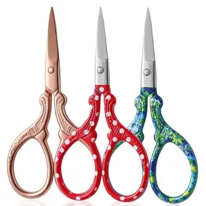 3.58in Embroidery Scissors, Stainless Steel Stork Scissors For Sewing, Craft, Art Work & Everyday Use