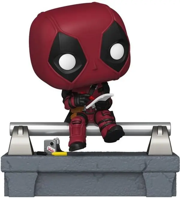 Funko POP! Deluxe: Marvel Deadpool on Bridge Vinyl Figure, Collectible Deluxe Edition Statue [COLLECTIBLES]