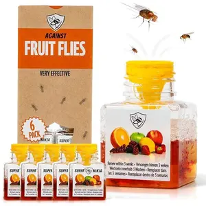 Fruit Fly Traps for Indoors , Highly Effective Fruit Fly Catcher for Indoor Use for Home & Kitchen, Up to 3 Weeks of Performance per Bottle