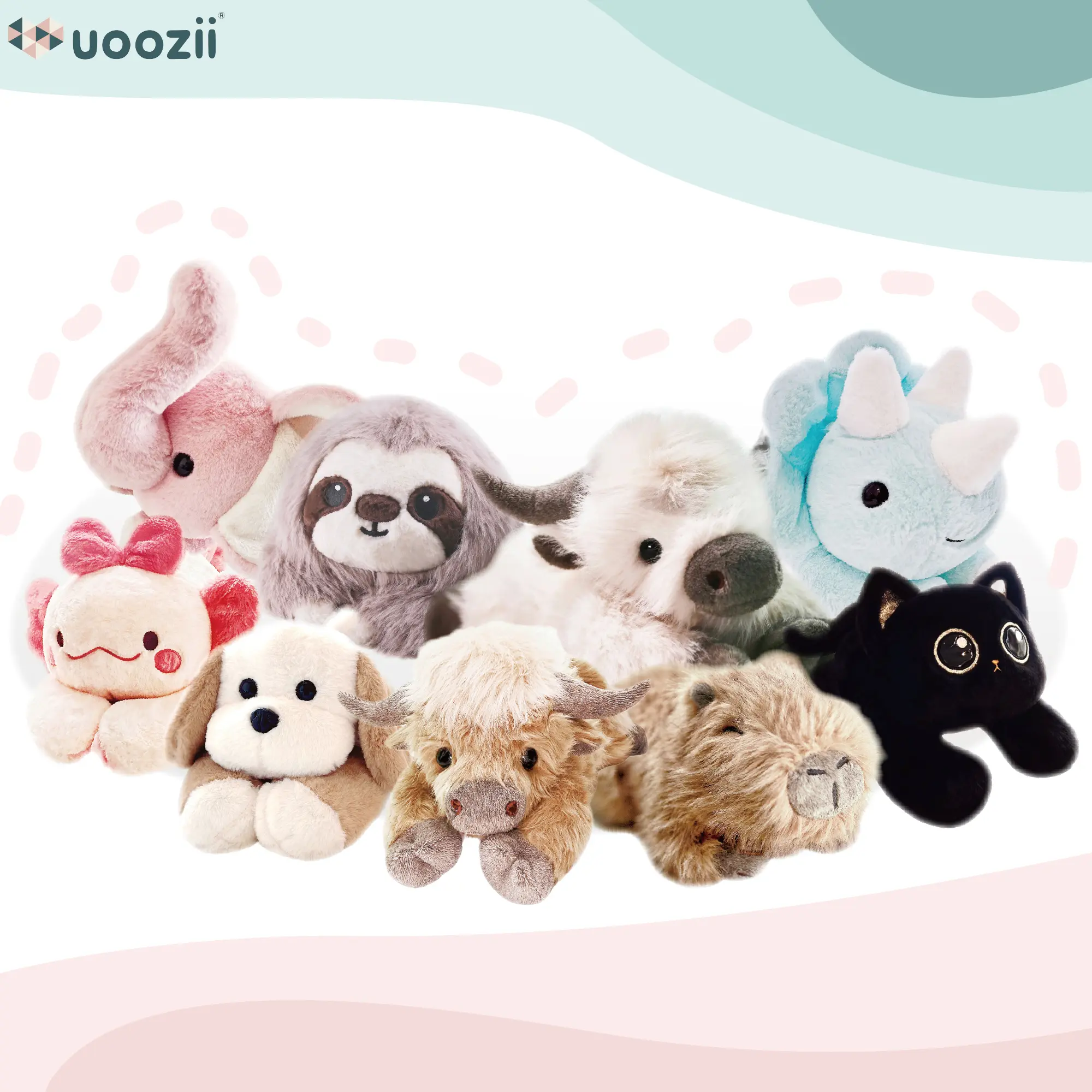 uoozii 20-24" | 4-5 Pounds Highland Cow Capybara Cat Dog Sloth Elephant Weighted Stuffed Animals with Unscented Microwavable Heating Pad, Coolable Heatable Weighted Plush Warm Gift for Stress & Period Pain Relief #Summervibes