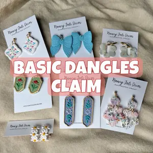 YOU CLAIM LIVE: Basic collection dangle polymerclay earrings hypoallergenic stainless steel sensitive skin safe lightweight