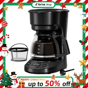Capresso 5-Cup Mini Drip Coffee Maker with Reusable Filter, Convenient and User Friendly, Black with Auto Pause and Serve Function, Glass Carafe Capresso 5-Cup Mini Drip Coffee Maker with Reusable Filter, Convenient and User Friendly, Black with Auto Pause and Serve Function, Glass Carafe