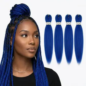 Sapphire Blue Anti-itch Pre-Stretched Braiding Hair | 26" Yaki Texture Synthetic Extensions (Single Pack)
