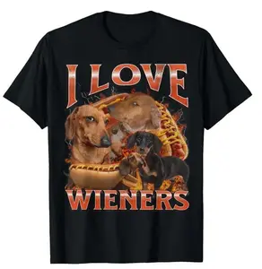 Funny Wiener Dog T Shirt Meme Shirt for Men Women | Offensive Dachshund Graphic Tee | Dog Lover Gift Viral TikTok Shirt