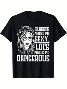 Locs make me Dangerous Afro Hair Black American African Girl T-Shirt