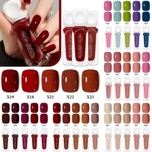 Quick Drying Nail Polish Set, 5Count/Set New Trendy Nail Polish Varnish, Alcohol-free|Odorless|No-bake|Water-Based|Peel-off|Easy-to-Apply|Multicolor, Suitable for Daily Nails & Festival Nails,Nail Art Supplies for Women & Girls, Nail Manicure