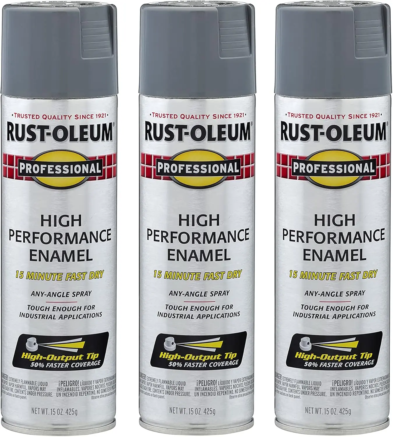 Pro High Gloss Dark Machine Gray Spray| Rust Prevention, Corrosion Resistant Coating, Industrial Maintenance, Any Angle Spray, Equipment Protection, 15 oz