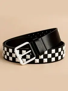 Punk Style Metal Stud Belt, Adjustable Casual Waistband for Autumn Winter, Suitable for Teens Young Adults Women, Outdoor Sports Vacation Gift