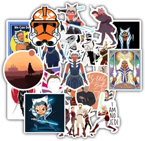 20 Pcs Stickers Packs Ahsokas Vinyl of Aesthetic Tano Decal Colorful Sticker Waterproof for Water Bottle Laptop Computer Luggage Phone Car Skateboard Bumper