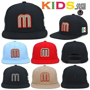 Mexico Toddler Kids Cotton Snapback Hats Boys Flag Embroidery Caps