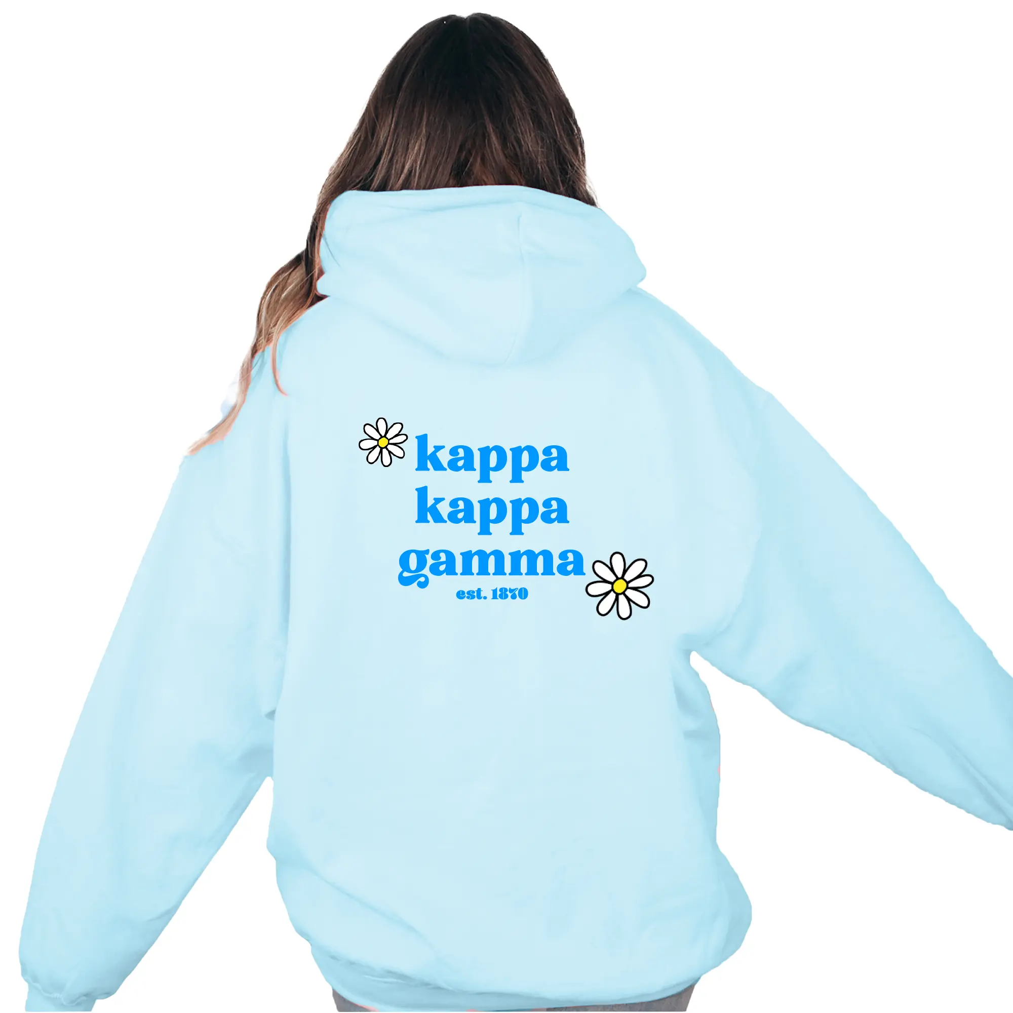 Kappa Kappa Gamma Hoodie - Blue Daisy Hoodie