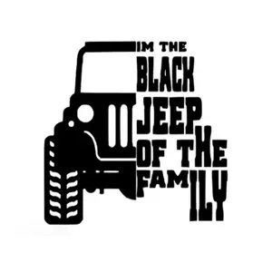 Discipline Decals “I Am The Black Jeep of The Family” Vinyl Decal – Funny Jeep Sticker for Windows, Bumpers Off-Road Rigs & More