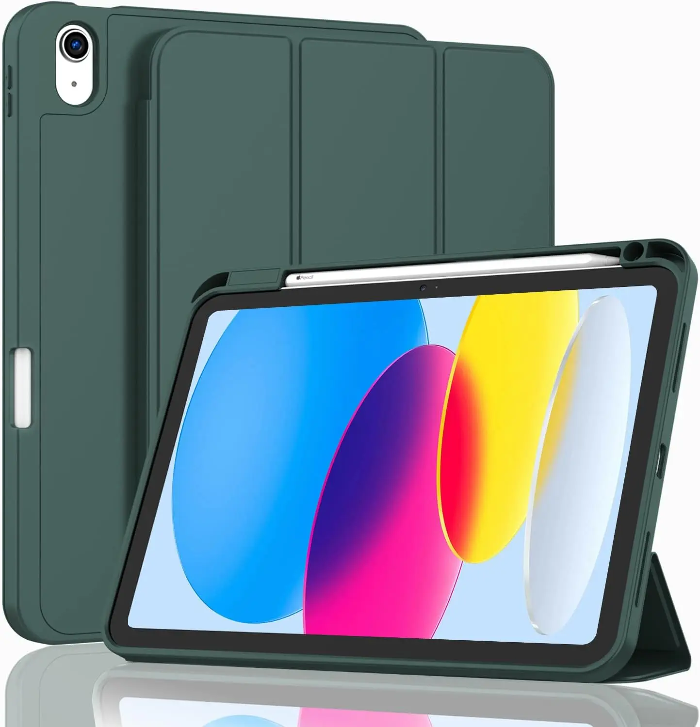 Crystal Transparent Tablet Case for iPad 11th Gen (A16) 11in, iPad 10th Gen 10.9in - Slim Protective Cover with Pencil Holder, Auto Wake/Sleep, Folding Accessories (Sports & Outdoor E-Sports Use)