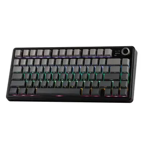 New Aula F75 MAX Wireless Mechanical Keyboard with TFT Screen and Knob, Gasket Gaming Keyboard in 75% Layout, Hot Swappable, RGB Backlight, for PC/Mac/Linux (Black Gradient)