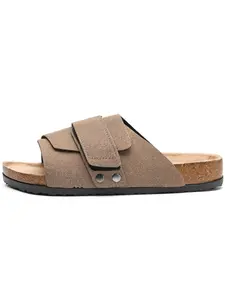 Valentine's Day Luxury Gift, Unisex Comfort Fashion Shoes, Leather Slipper, One-Button Design, Home and Outdoor Wear, Ideal Casual Footwear