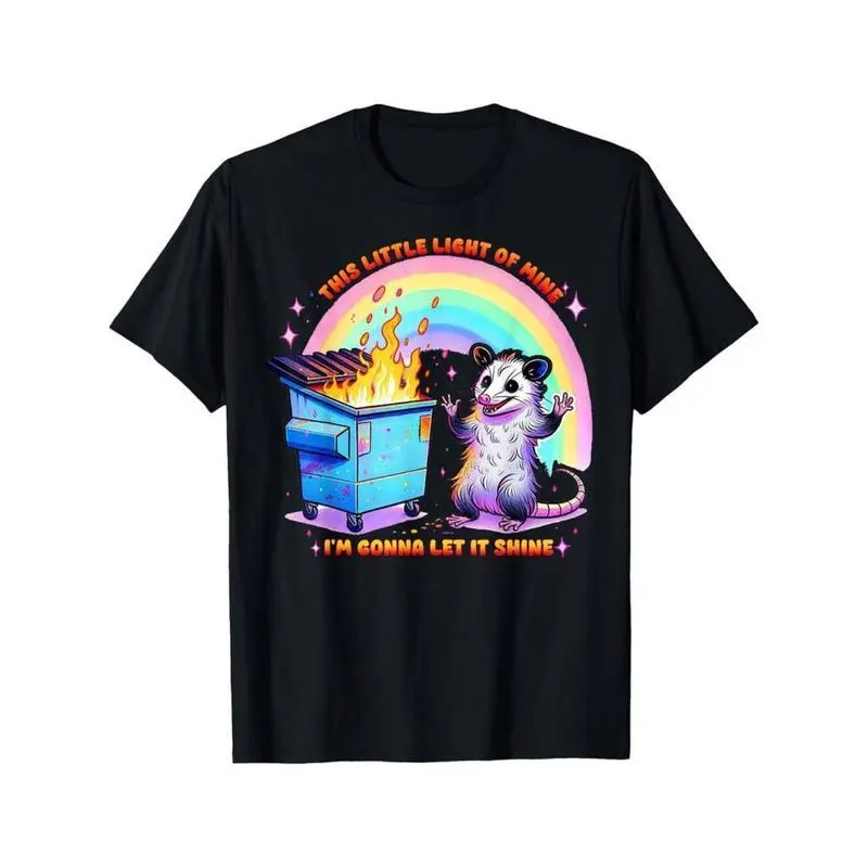 Funny Possum This Little Light - My Trash Can Fire Possum T-Shirt