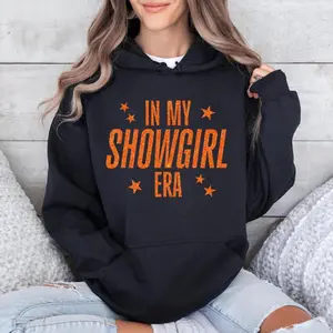 In My Showgirl Era Hoodie, October 3rd Album Release Sweatshirt, Glitter Graphic Hoodie, Retro Concert Outfit Top, Cozy Showgirl Era Gift Hoodie