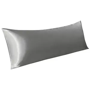 Bedsum Satin Body Pillowcase with Envelope Closure, Luxurious and Silky Pillow Case for Hair and Skin, 20x54 inches