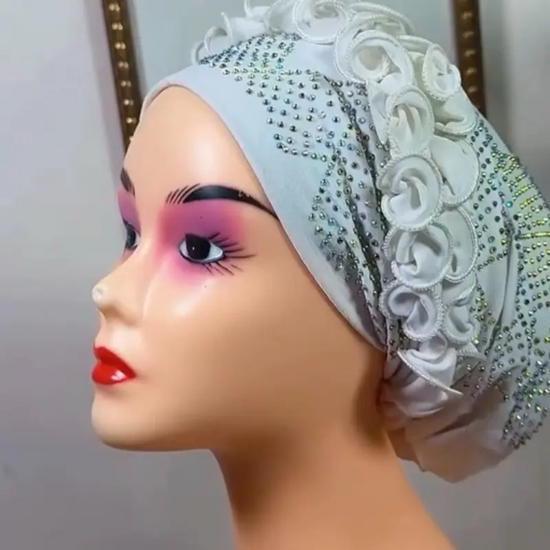 Stones Ruffled Turban